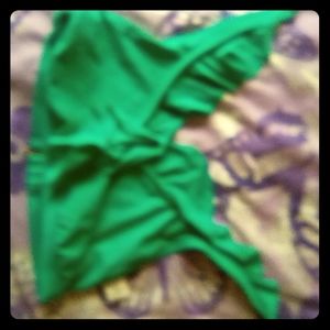 Green bathing suit top
